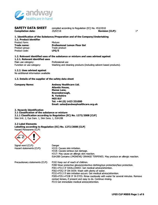 LFG/5 COSHH LFG/5 COSHH