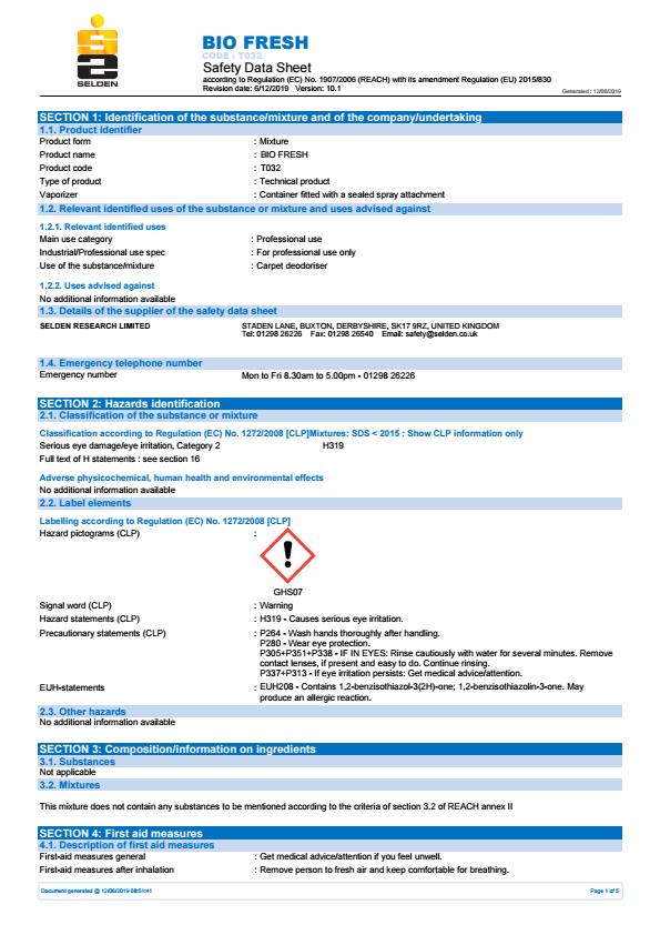 TO32 COSHH TO32 COSHH