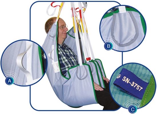 Picture of Aquila Deluxe Mesh Padded Lifting Sling - Medium