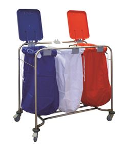 Show details for 3 Bag Stainless Steel Laundry Cart 3 Bag Stainless Steel Laundry Cart