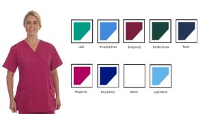 Scrub Tunic Polycotton - Hospital Blue