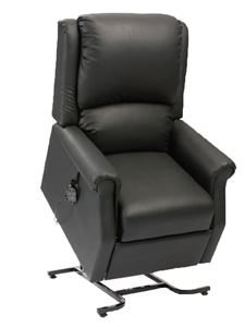 Show details for Chicago rise recline chair - Black Vinyl
