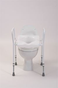 Show details for Raised Toilet Seat Frame with Comfort Seat