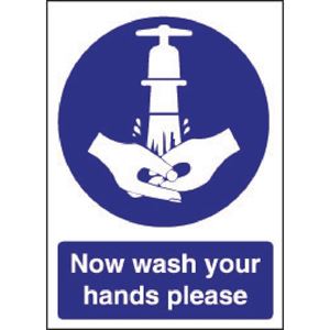 Show details for Now Wash Your Hands Sign. Self adhesive. 300 x 200 Now Wash Your Hands Sign. Self adhesive. 300 x 200
