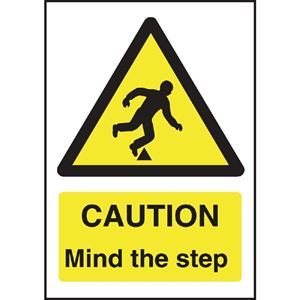 Show details for Caution Mind The Step Sign 200 x 150mm Caution Mind The Step Sign 200 x 150mm