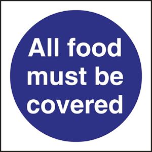Show details for All Food Must Be Covered Sign All Food Must Be Covered Sign