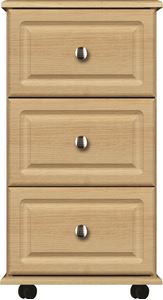 ANTLIA 3 Drawer Bedside with Lock & Rounded Top