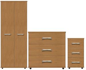 Libra Bedroom Furniture Package with Lockable Bedside Cabinet