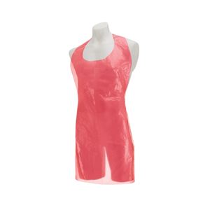 Show details for Polythene Aprons - Red (100) Polythene Aprons - Red
