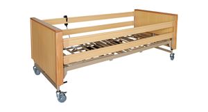 Show details for ARIES Profiling Bed with siderails  - Walnut Finish