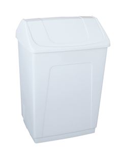 Show details for Extra Heavy Duty Swing Top Bin - White, 55lTR.