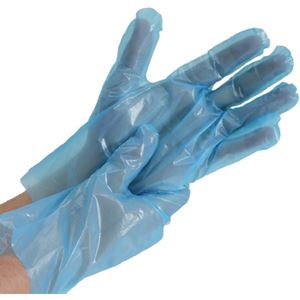 Polythene Gloves Blue