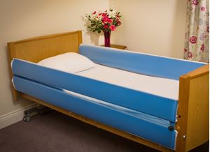 Show details for Profile bed Bumpers,net insert with Velcro in Navy (Pair)***