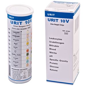Uritest 10V Urinalysis Reagent Strips  - Urine Test Strips( 100 )