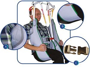 The Aquila toileting sling is a high quality sling enable patients to be toileted with ease