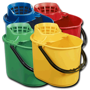 Mop Bucket 15L with Wringer - Yellow