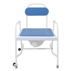 Bariatric adj ht stacking commode with det arms