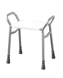 Lightweight adj height alum shower stool