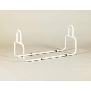 Adjustable width double loop bed stick