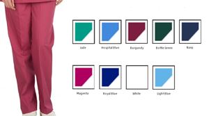 Scrub Trousers Polycotton - Hospital Blue
