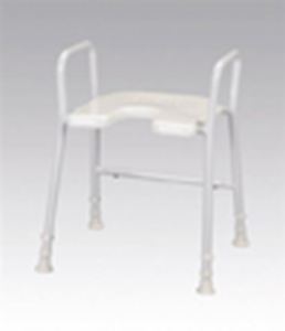Height Adj Aluminium Shower Stool with Arms