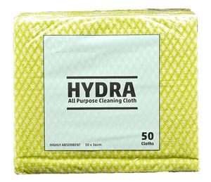 Hydra All Purpose Cloth Semi Disposable 35x37cm-Yellow (50)