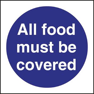 All Food Must Be Covered Sign