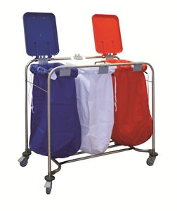 3 Bag Stainless Steel Laundry Cart