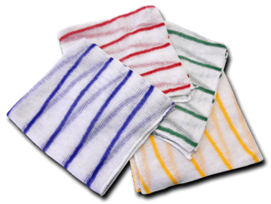 Stockinette striped Dishcloth Red (10)