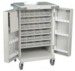 Unit Dosage Trolley 18 A/ 12 C Trays Double Door