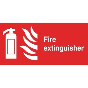 Fire Extinguisher Symbol Sign 100 x 200mm
